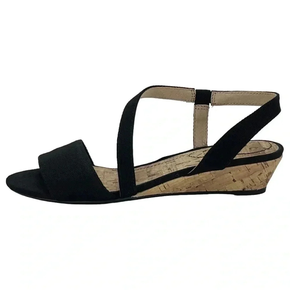 Life Stride Yasmine Womens Canvas Wedge Dress Sandals Soft System Insole Size 5M - Picture 2 of 15